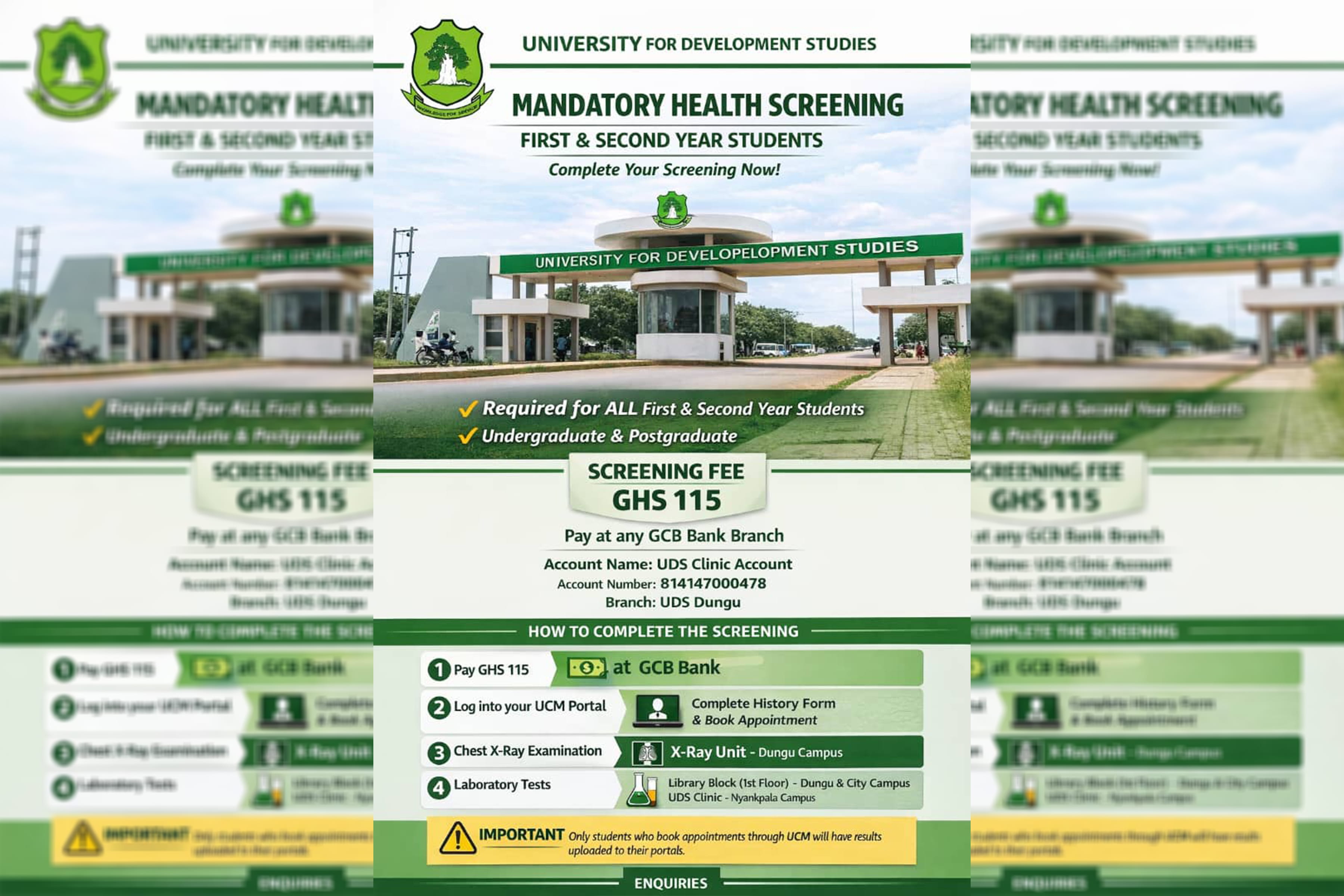 Mandatory Health Screening Exercise Continues