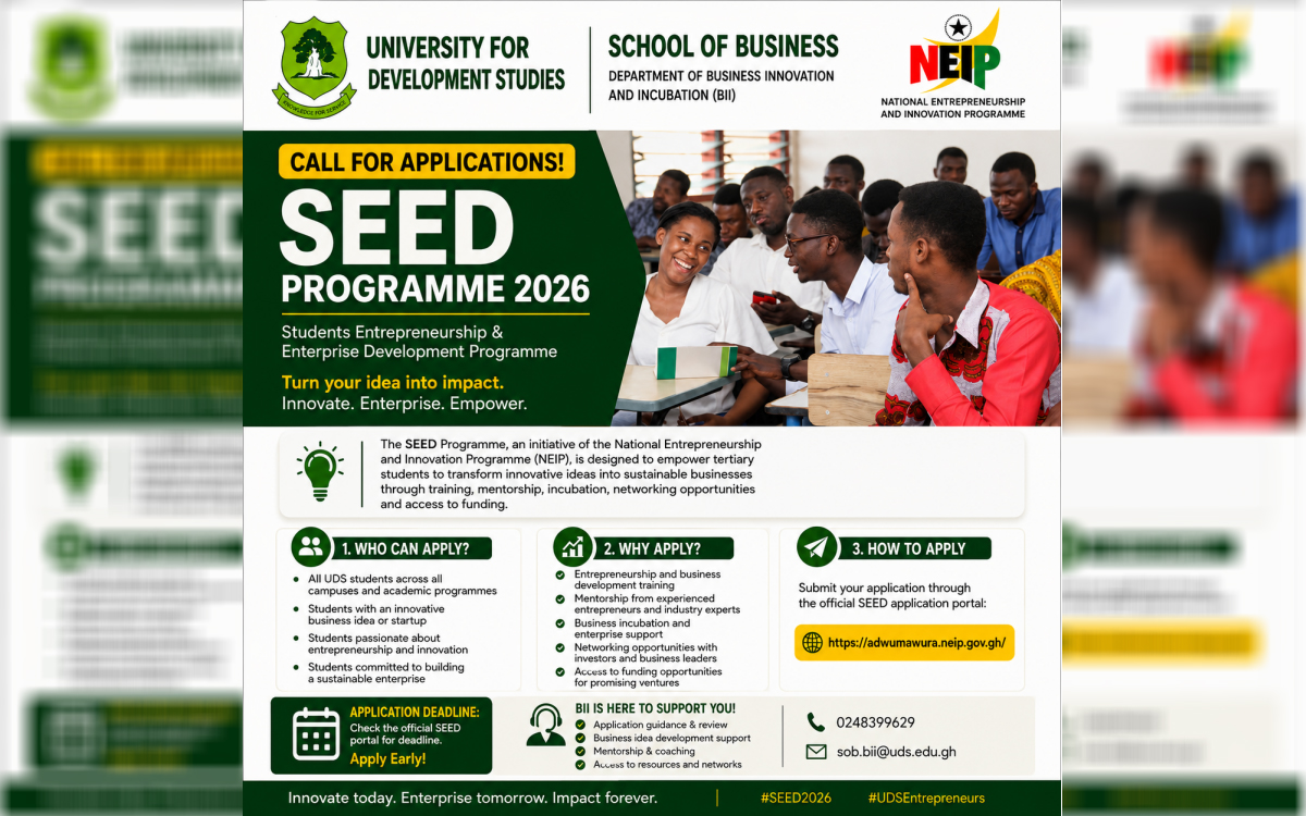 Call For Applications: Seed Programme 2026