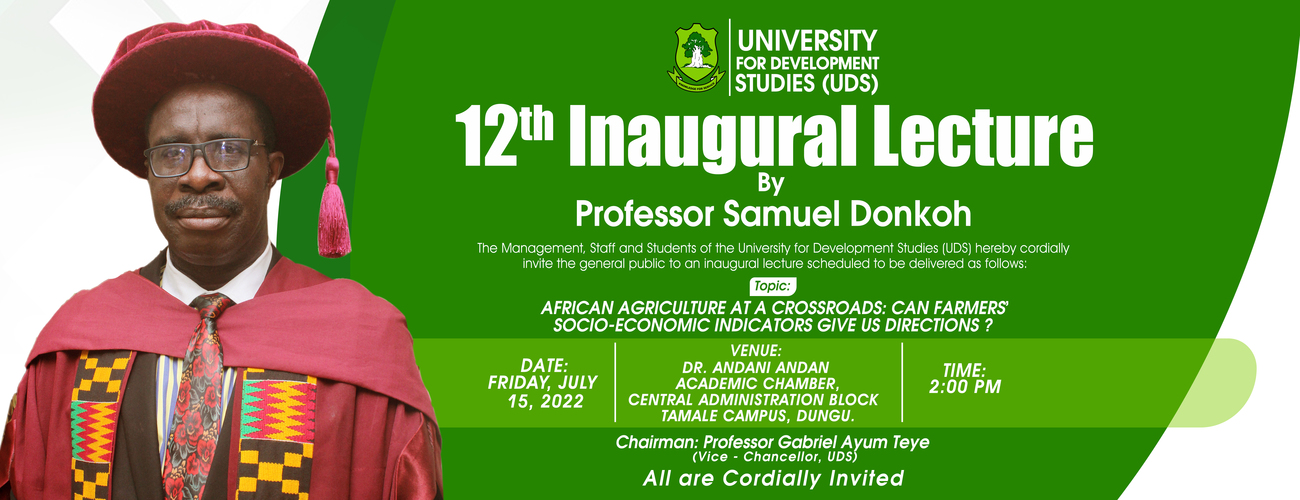 Change of Venue Notice - 12th Inaugural Lecture