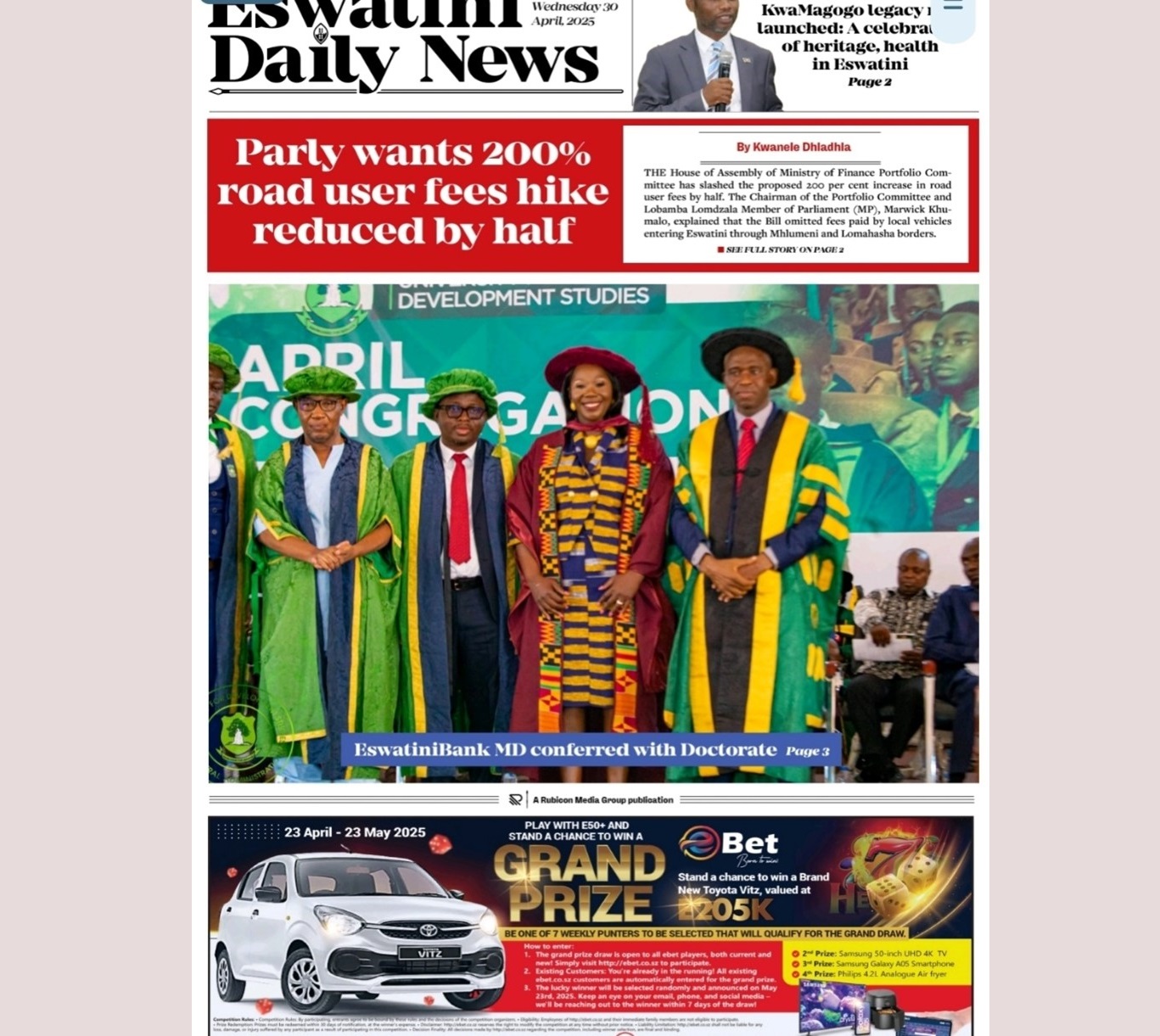 Eswatini Media Celebrate Queen Nozizwe Mulela’s Honorary Doctorate From Ghana’s UDS With Pride and Praise