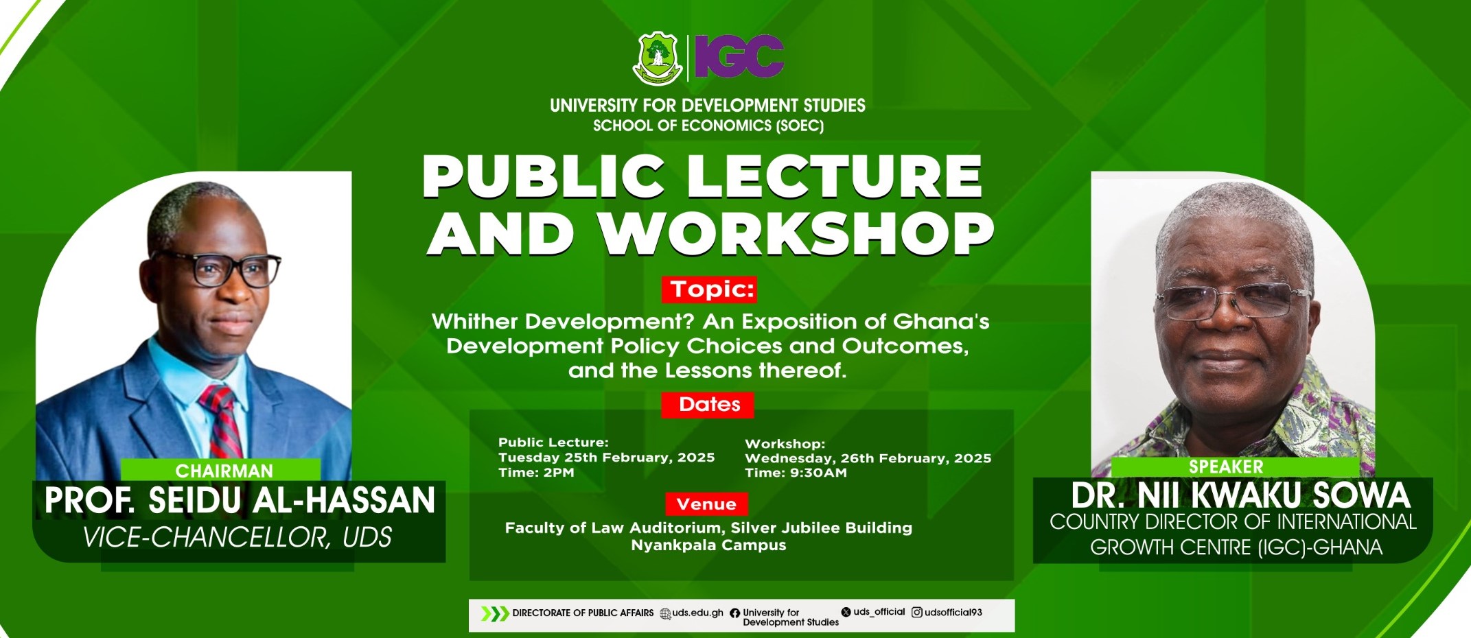 Public Lecture and Workshop on Whither Development