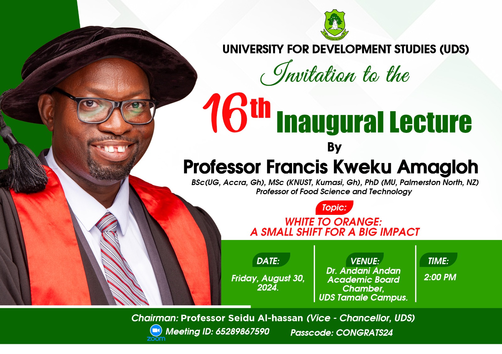 Invitation to The 16th Inaugural Lecture