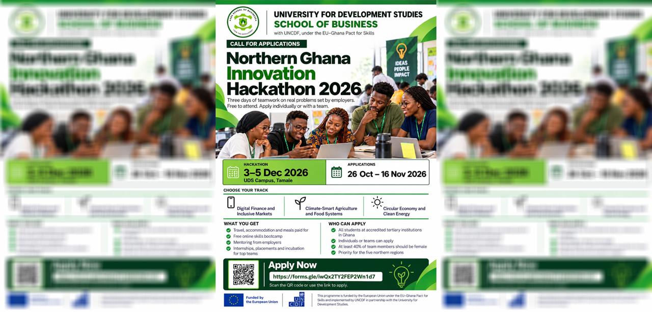 UDS School of Business Launches Northern Ghana Innovation Hackathon 2026: Applications Now Open