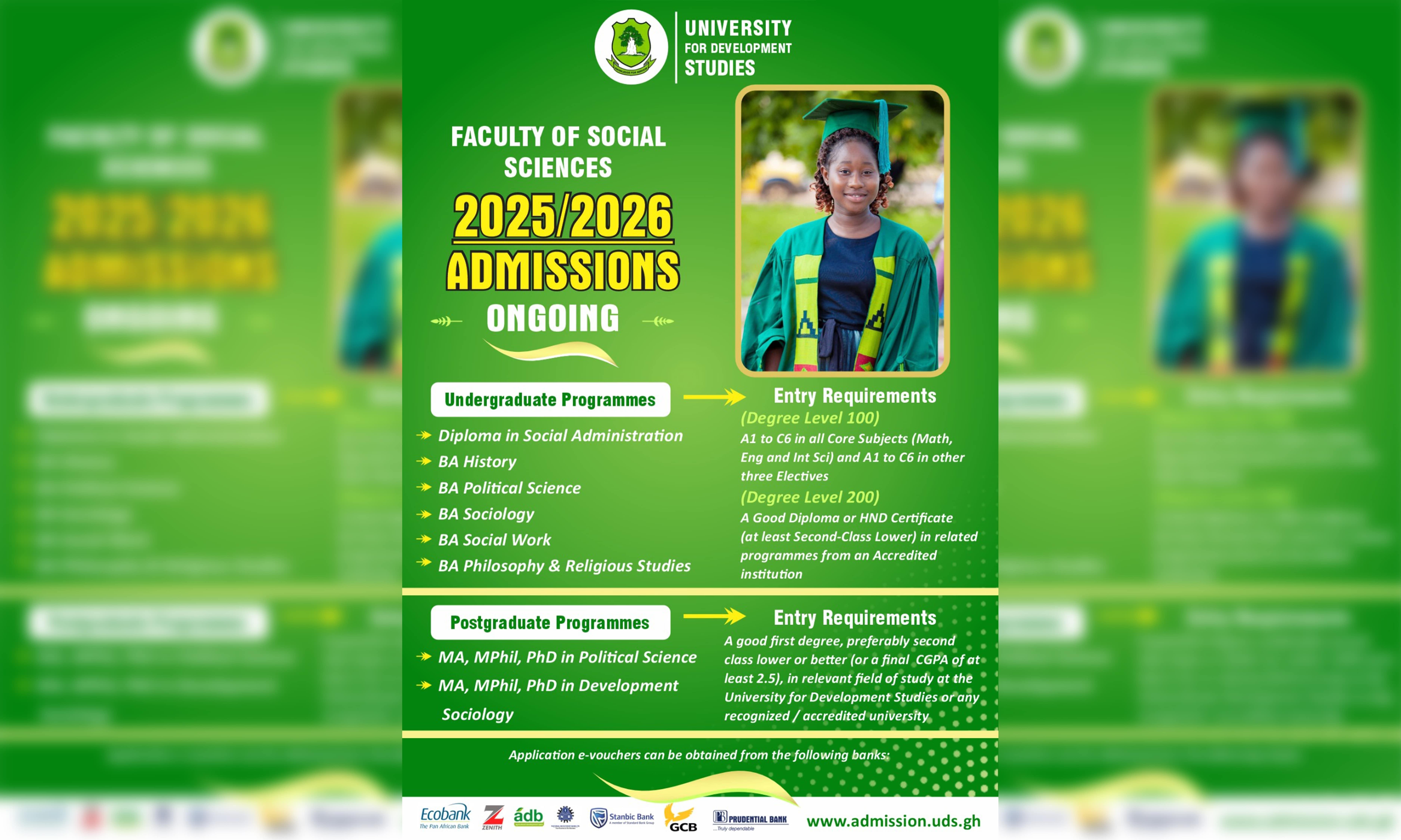 Faculty of Social Sciences - Admissions Open for The 2025/2026 Academic Year