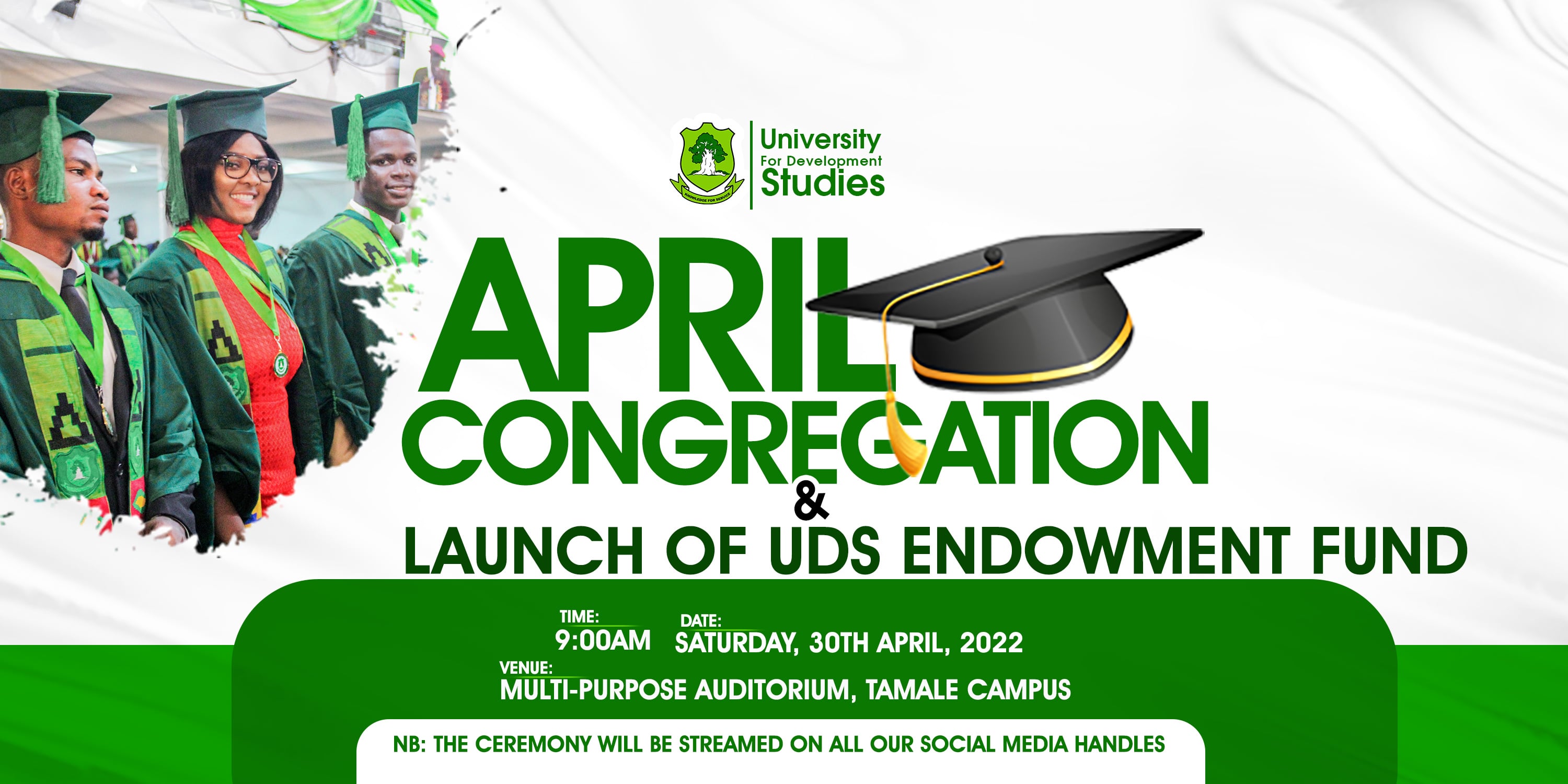 All Set For UDS' April Congregation - Registrar Indicates